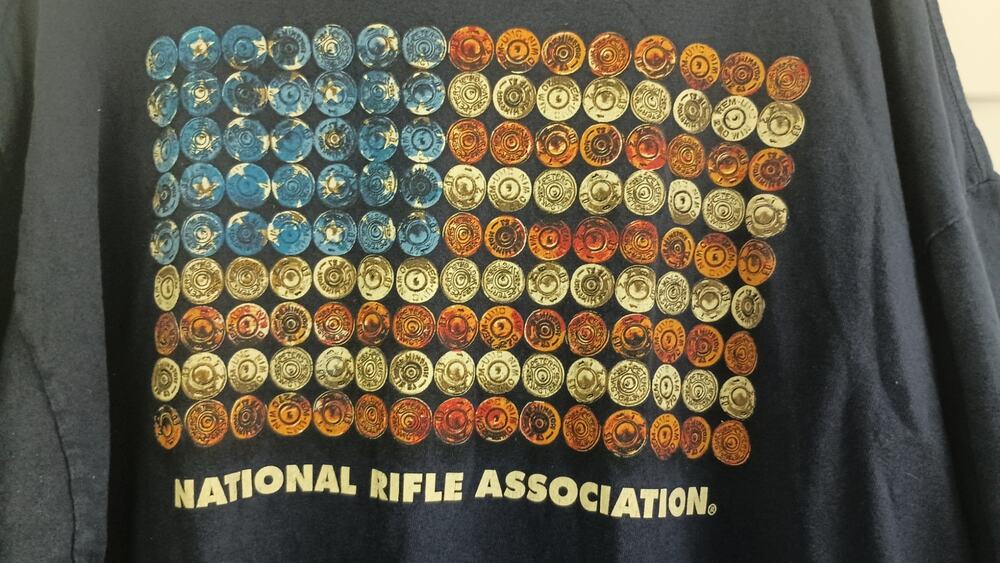 NRA Blue t shirt Flag cartridge design men's size 3XL